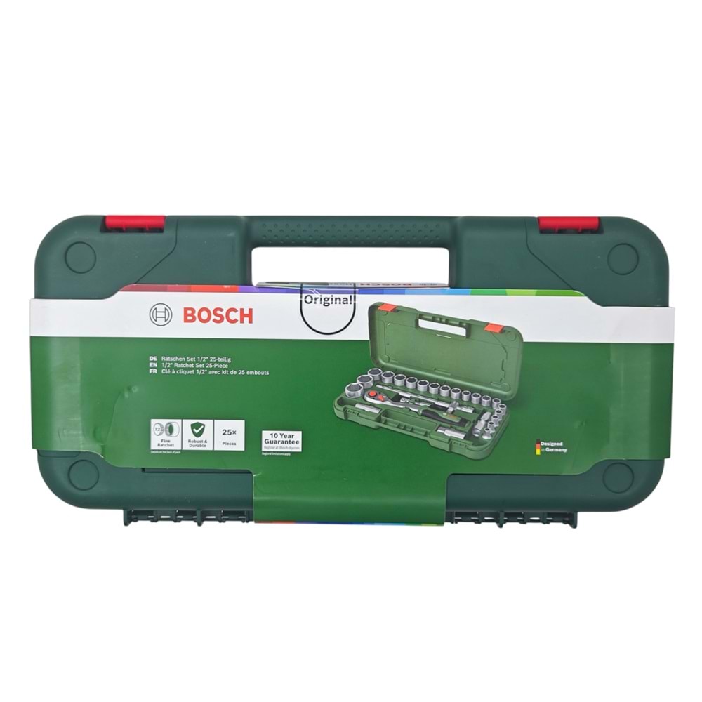 1.600.A02.Z9F Bosch 1/2 Cırcırlı Lokma Seti 25prç