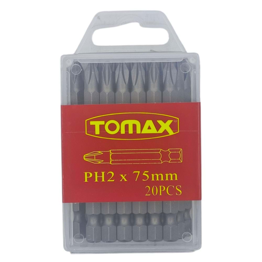 T-0219 Tomax Yıldız Bits Uç PH 2 75mm - Köşeli