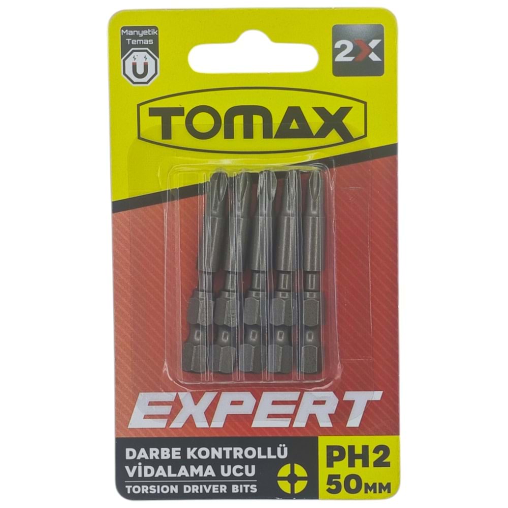T-0361 Tomax Yıldız Bits Uç PH 2X 50mm - Yuvarlak