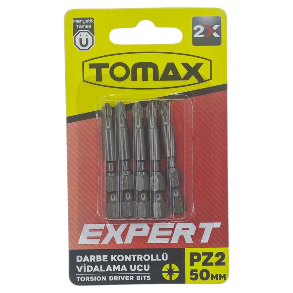 T-0362 Tomax Yıldız Bits Uç PZ 2X 50mm - Yuvarlak