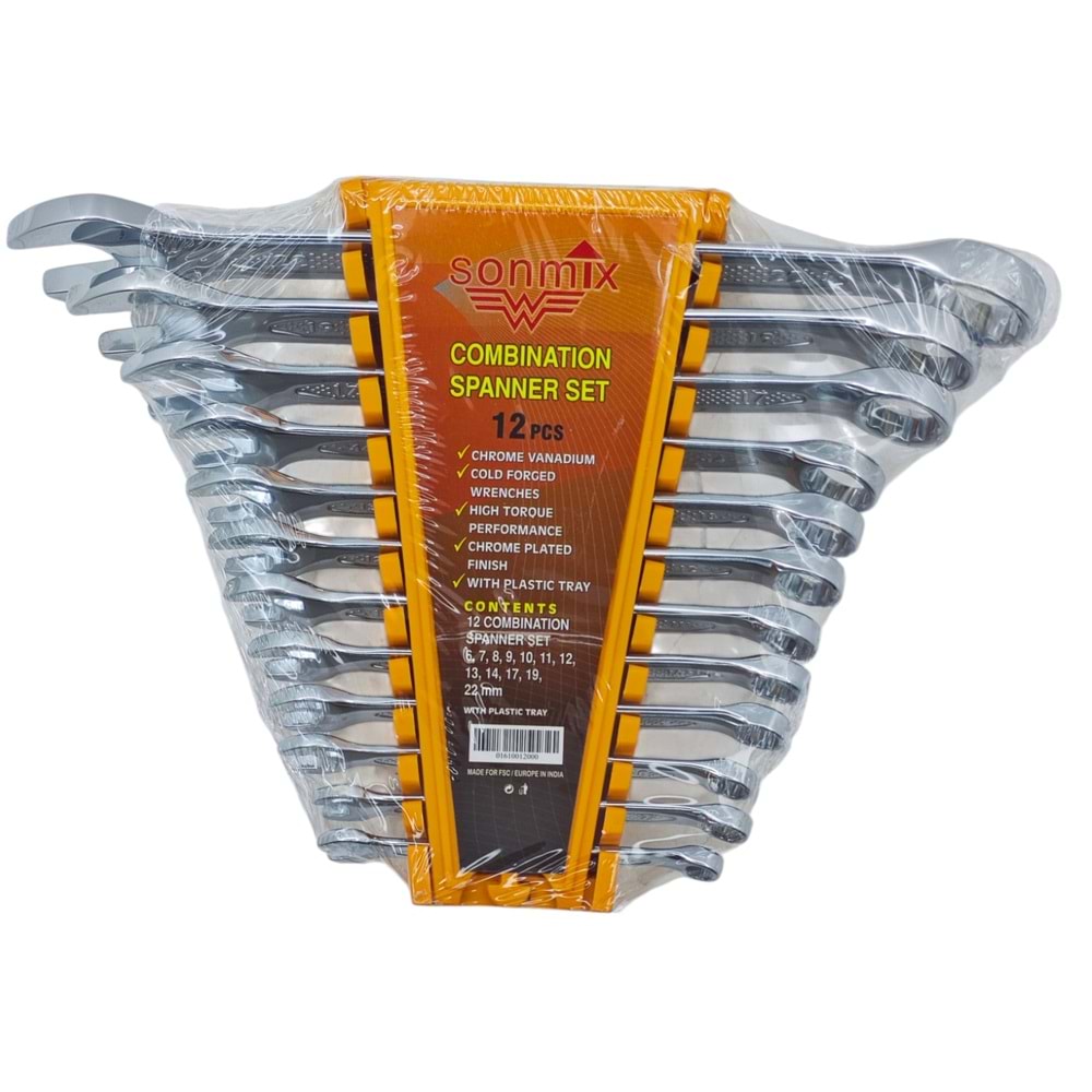1200 Sonmix 12li Kombine Anahtar Seti
