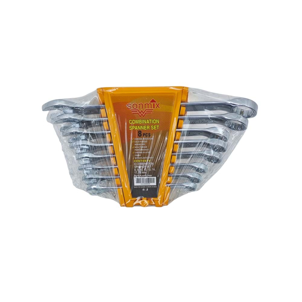 0800 Sonmix 8li Kombine Anahtar Seti