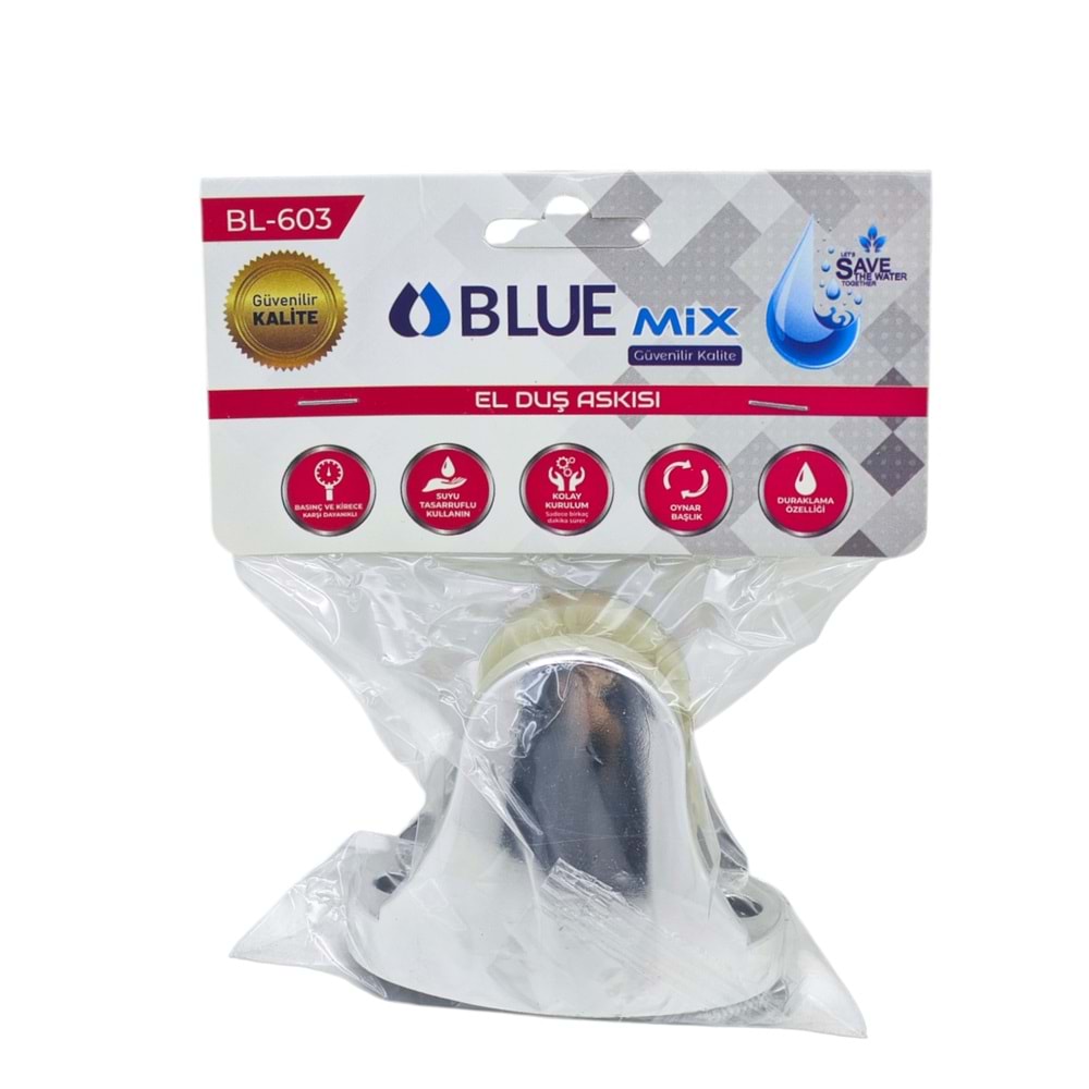 BL-603 Bluemix El Duş Askısı - Krom Kaplı