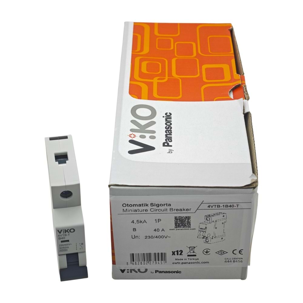 4VTB-1B40-T Viko Otomatik Sigorta 40A