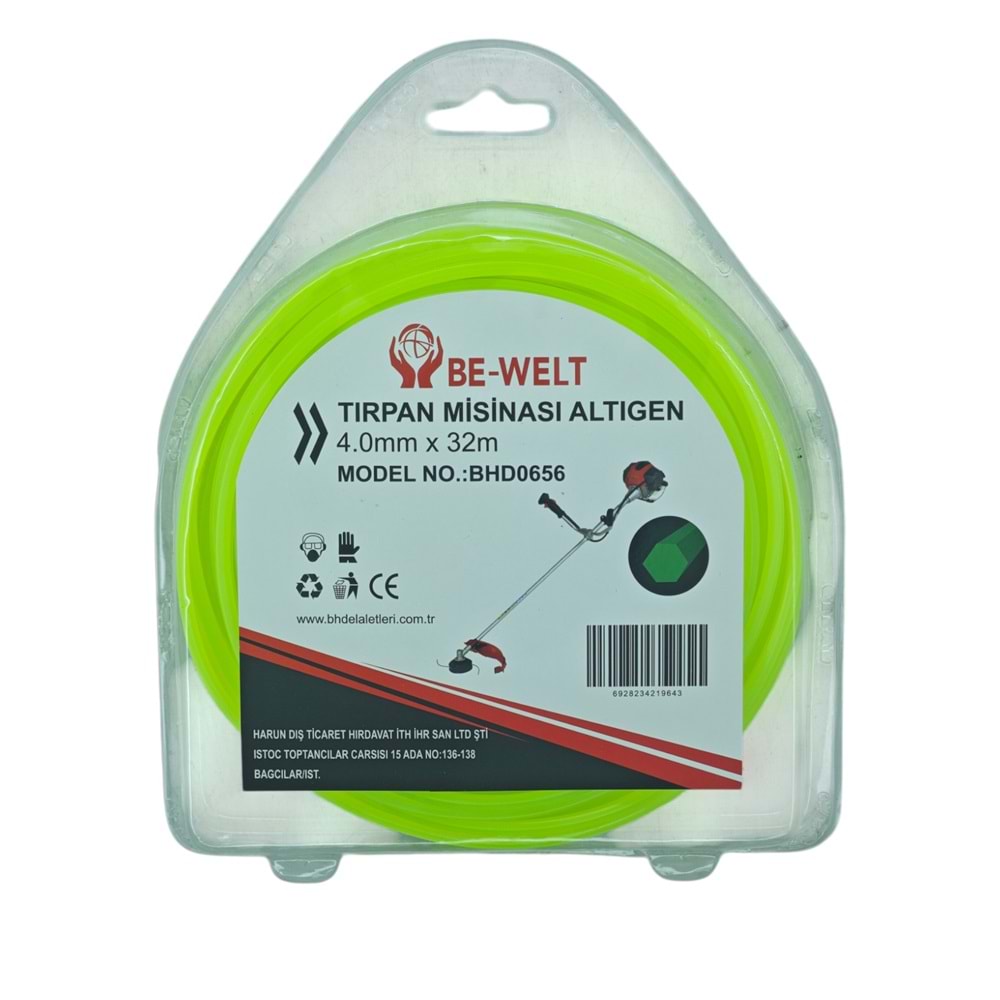 BHD0656 B.H.D Altıgen Tırpan Misinası 4mm 32m
