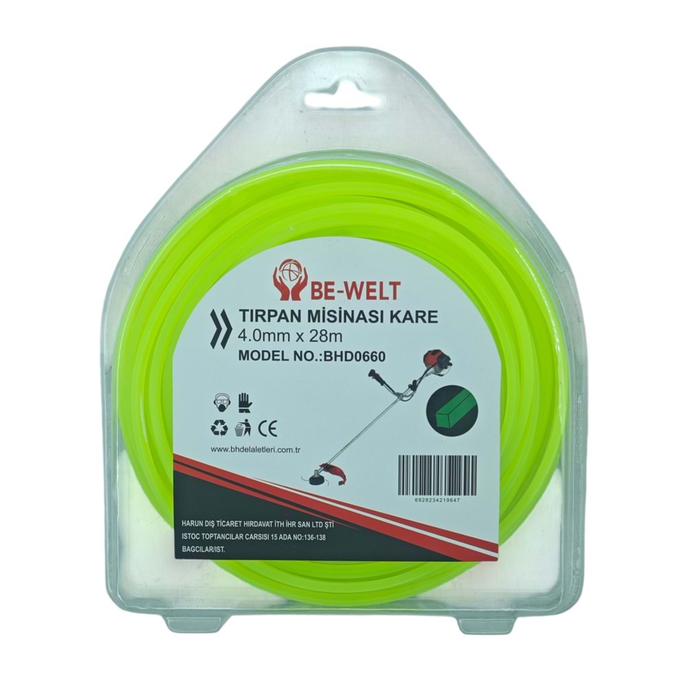 BHD0660 B.H.D Kare Tırpan Misinası 4mm 28m