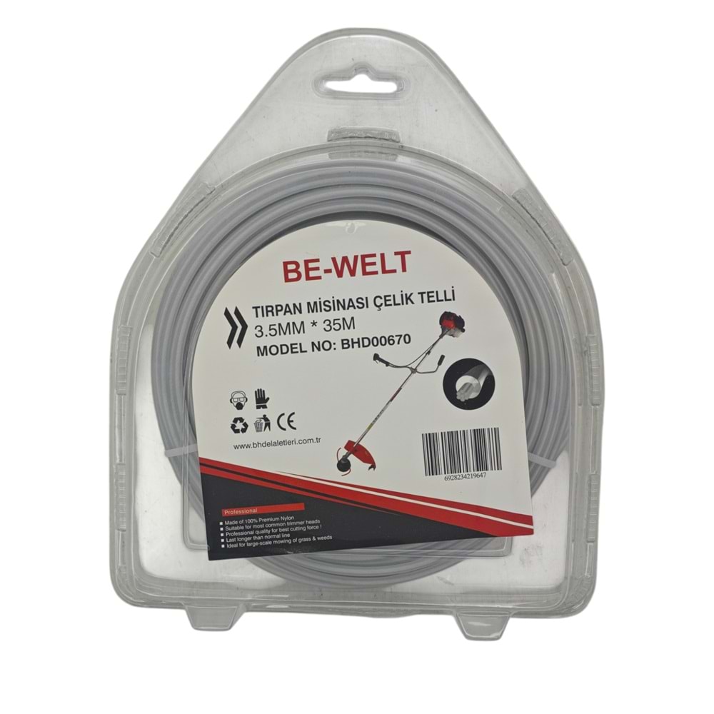 BHD0670 B.H.D Çelik Telli Tırpan Misinası 3.5mm 35m
