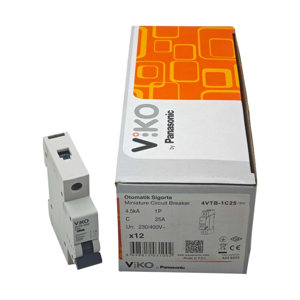 4VTB-1C25-SN2 Viko Otomatik Sigorta 25A