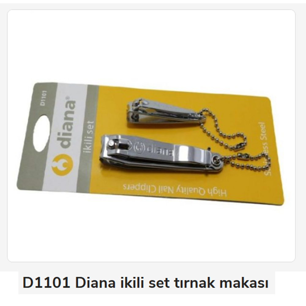 D1101 Diana Tırnak Makası Seti 2li - Sade