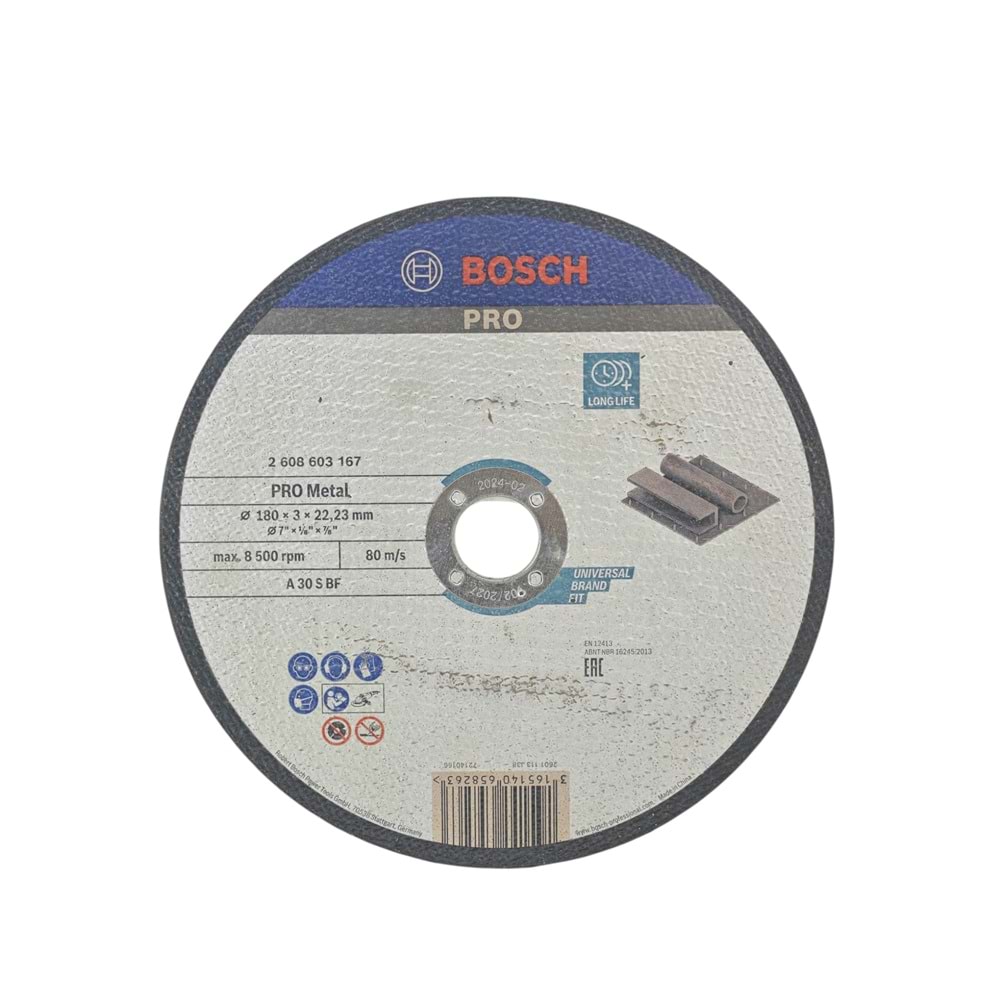 2 608 603 167 Bosch Pro Metal Kesici 3*180mm