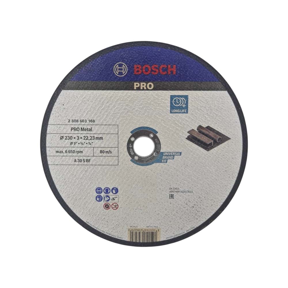 2 608 603 168 Bosch Pro Metal Kesici 3*230mm