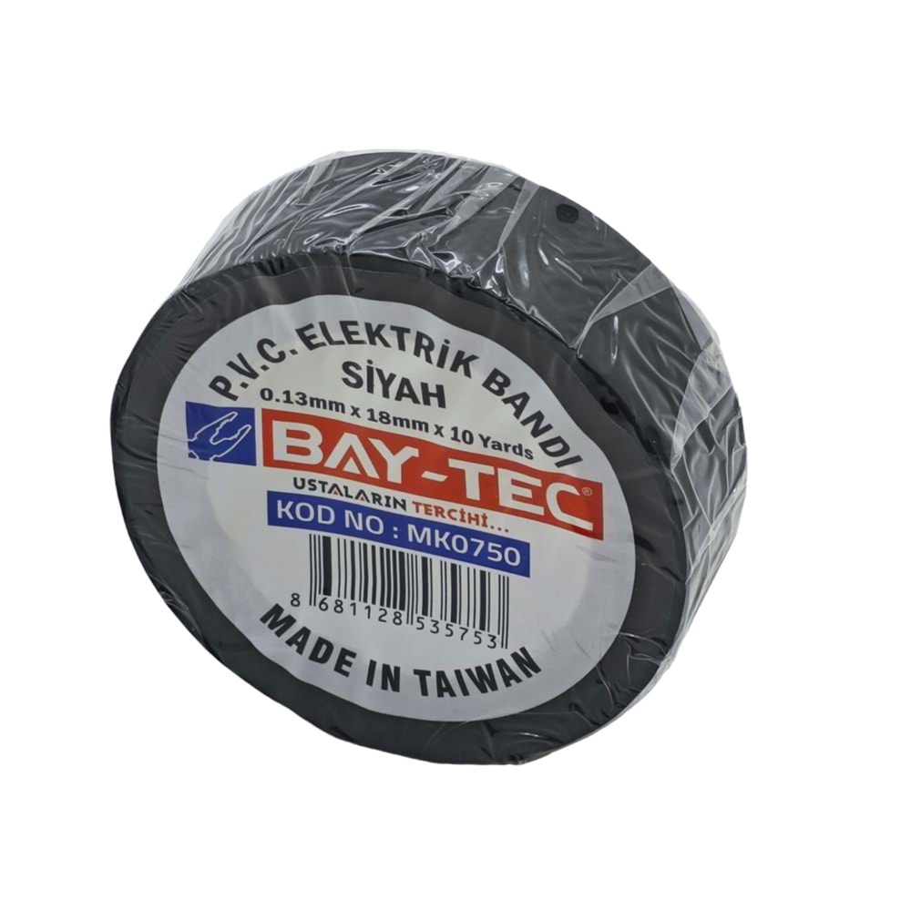 MK0750 BAY-TEC PVC ELEKTRİK BANTI (Siyah)