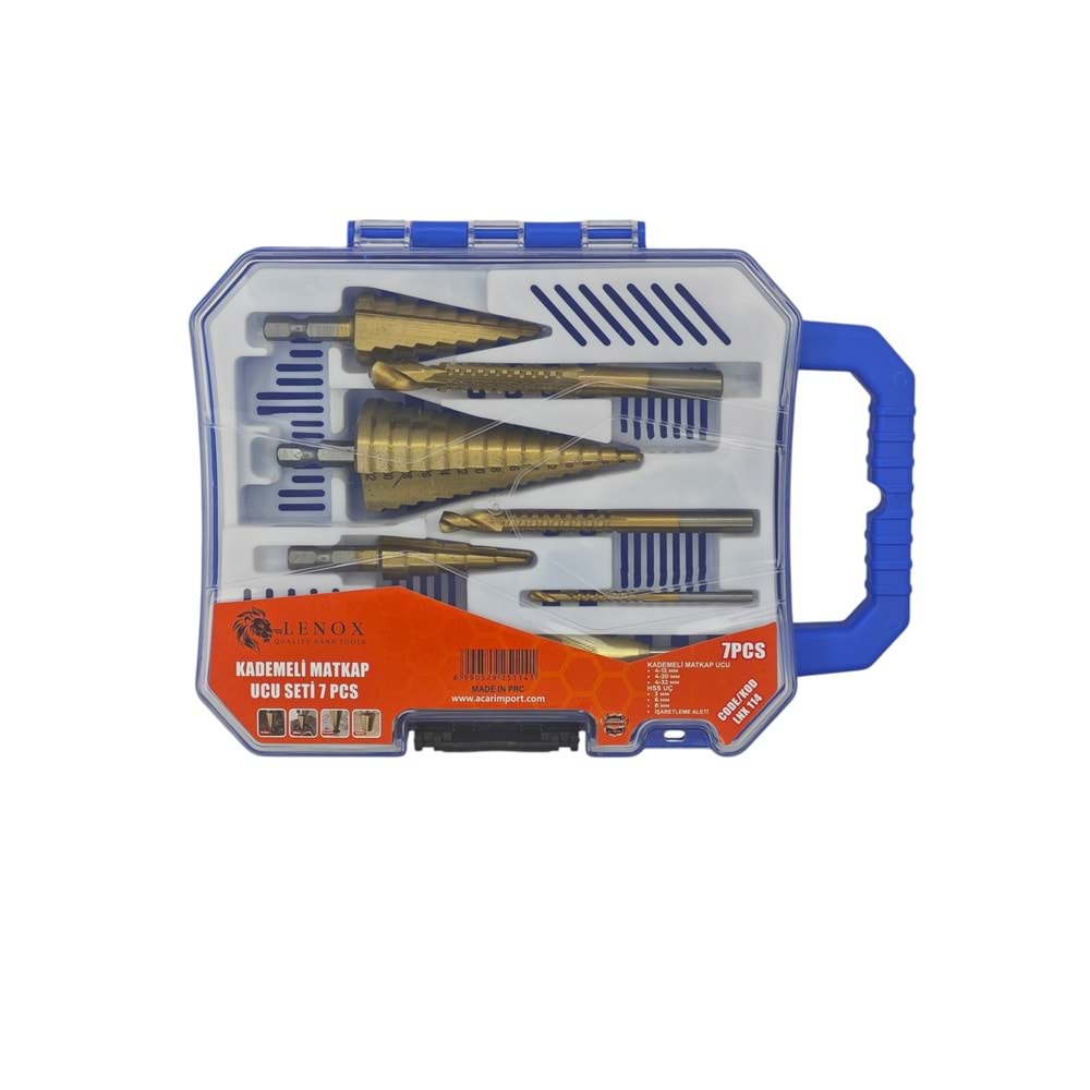 LNX 114 Lenox Kademeli Matkap Ucu Seti 7prç
