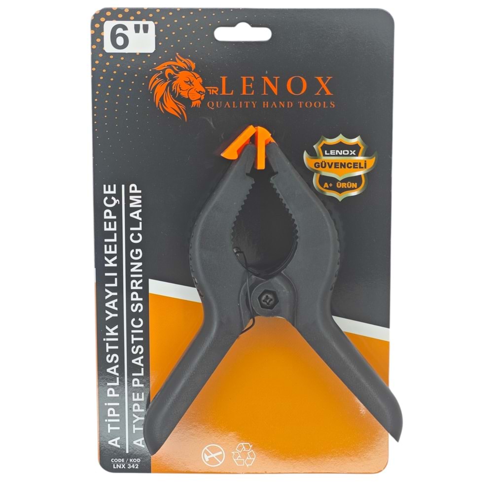 LNX 342 Lenox A Tipi Plastik Yaylı Kelepçe 6