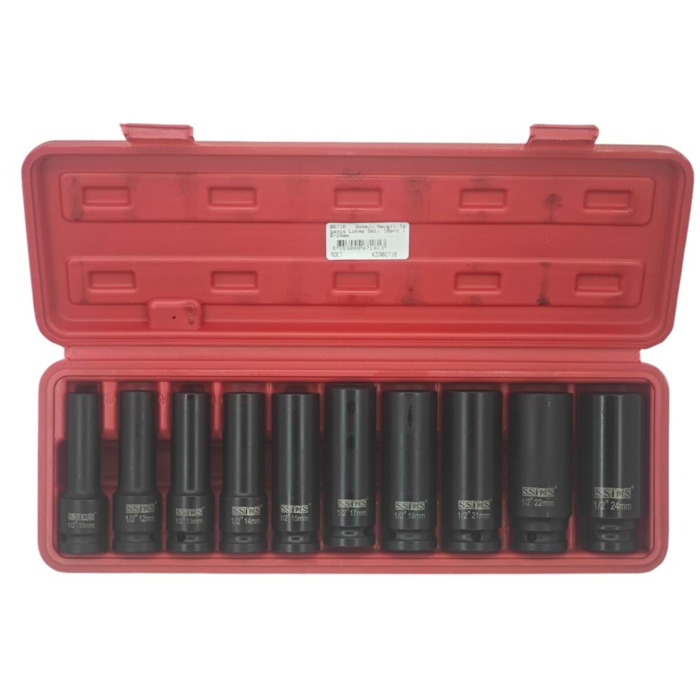 06718 Sonmix Havalı Tabanca Lokma Seti 10prç 10-24mm
