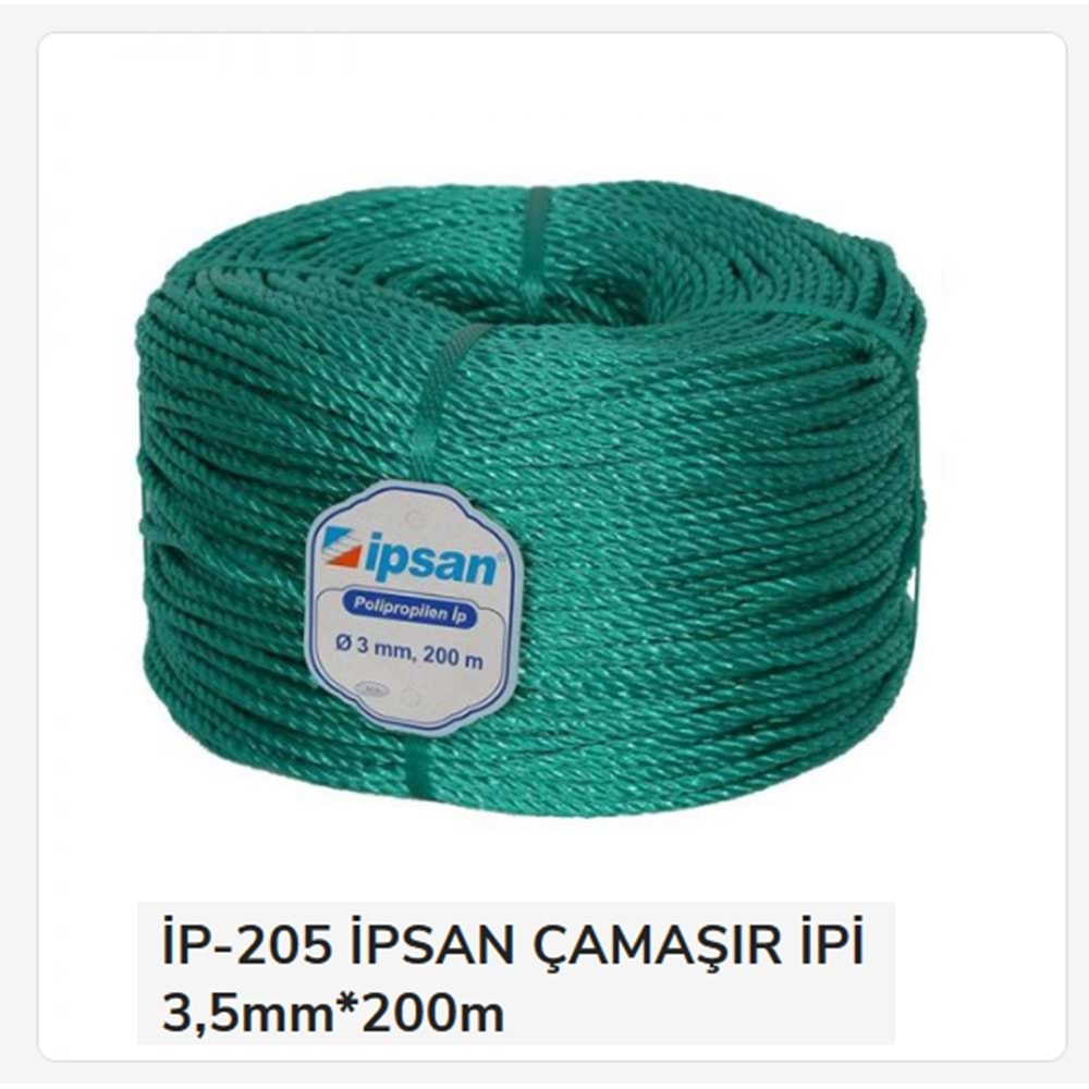 İp-197 İpsan Çamaşır İpi 4Mm*200M