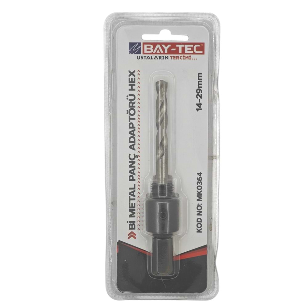 MK0364 Bay-Tec Bi Metal Panç Adaptörü 14-29mm - Hex