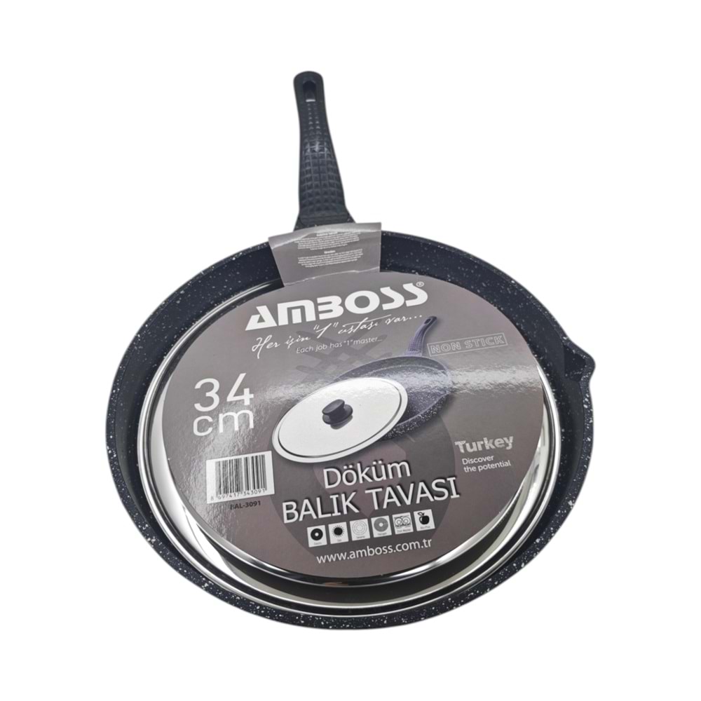 BAL-3091 Amboss Doküm Balık Tavası 34cm