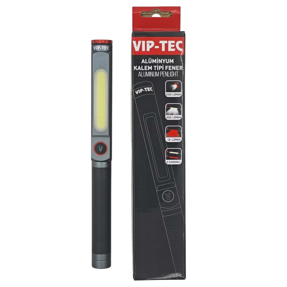 VT891201 Vip-Tec Kalem Tipi Alüminyum Fener