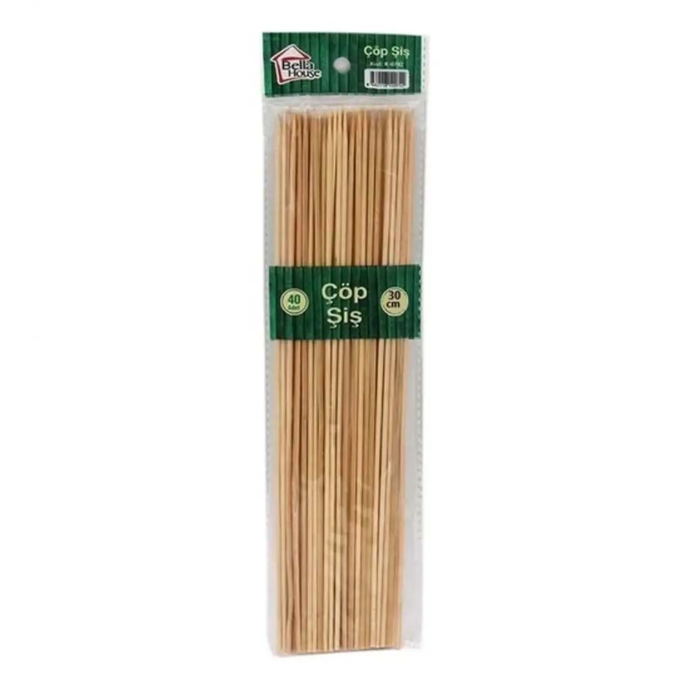 K-1629 Bella House Bambu Çöp Şiş 30cm 40li