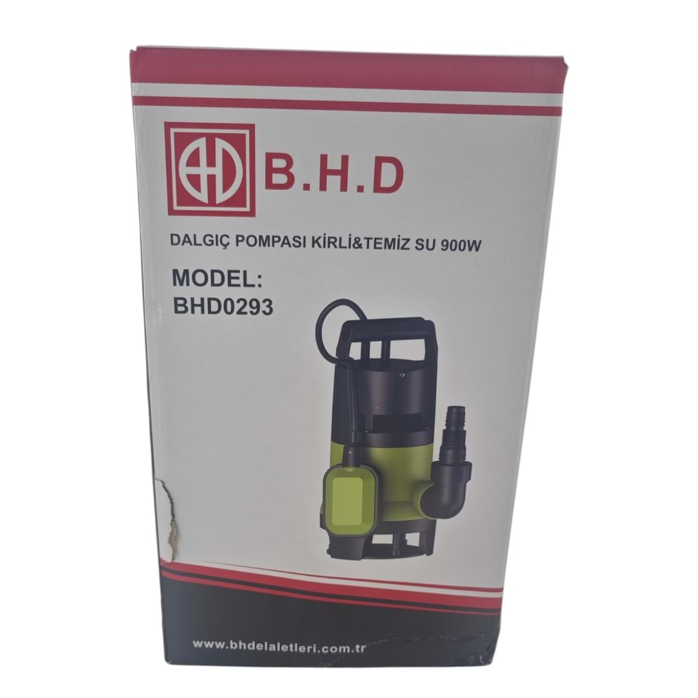 BHD0293 B.H.D Kirli & Temiz Su Dalgıç Pompası 900W