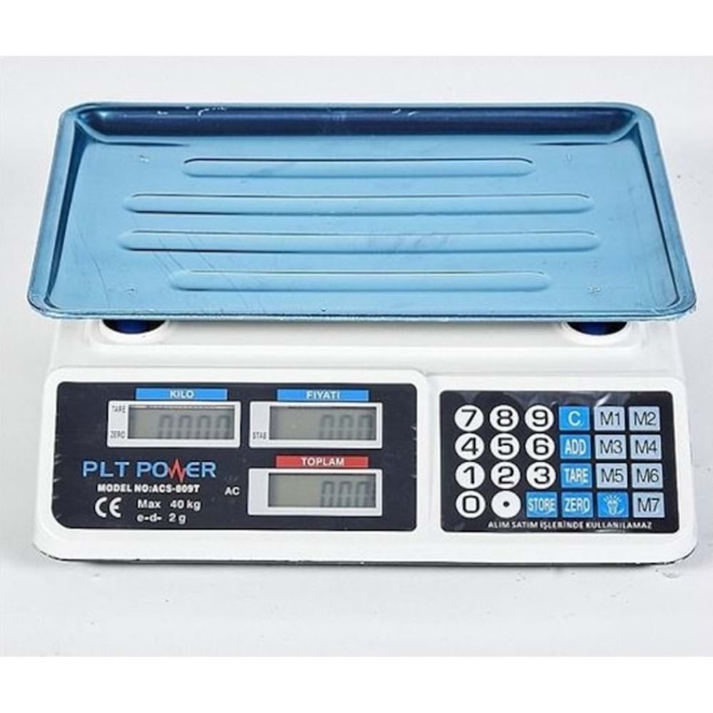 ACS-809T PLT Power Elektronik Terazi 40Kg