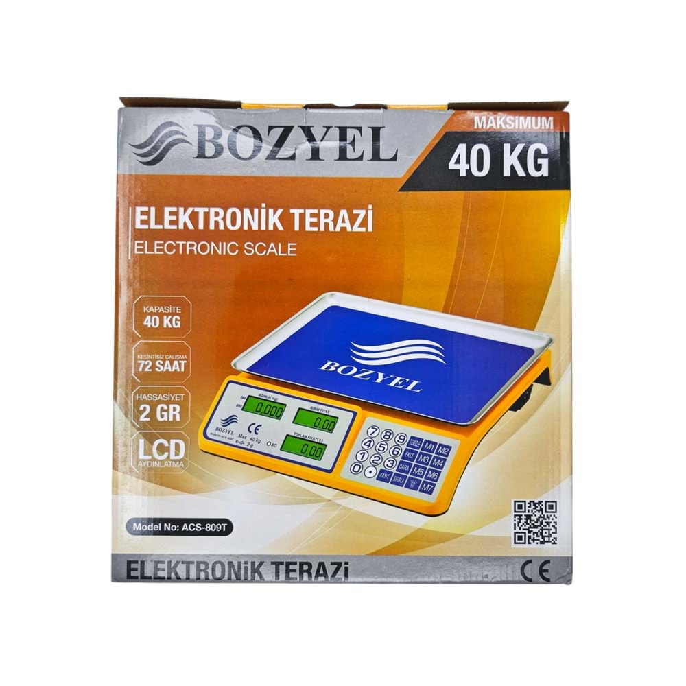 ACS-809T Bozyel Elektronik Terazi 40kg