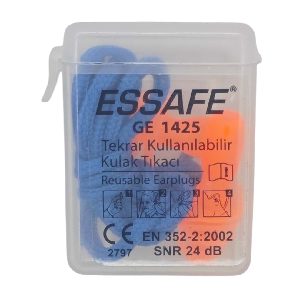 GE 1425 Essafe Cam Tipi Kulak Tıkacı - Tekrar Kullanılır