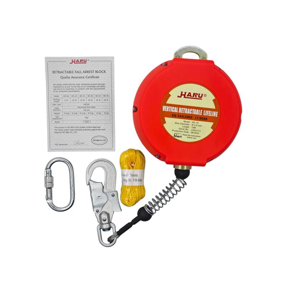 HE-10 Haru Geri Sarımlı Düşüş Tutucu 10m