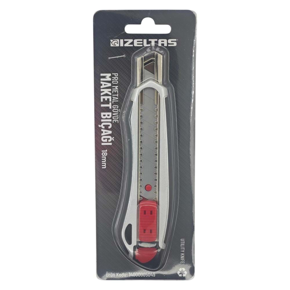 14000005049 İzeltaş Pro Metal Maket Bıçağı 18mm