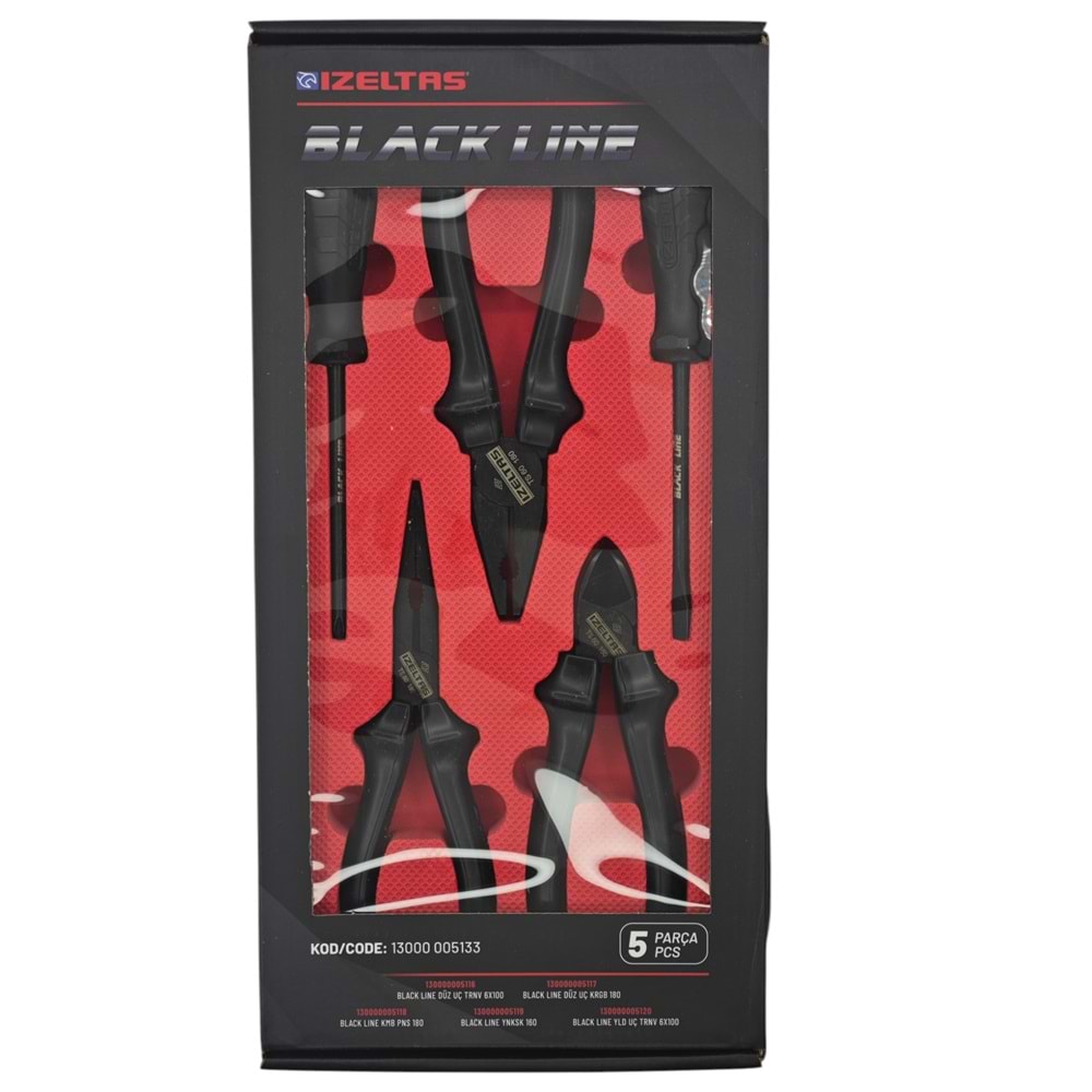 13000005133 İzeltaş Black Line Set 5prç