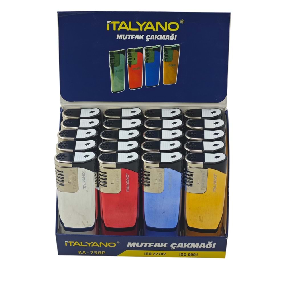 KA-750P İtalyano Izgaralı Pürmüz Çakmak - Işıklı