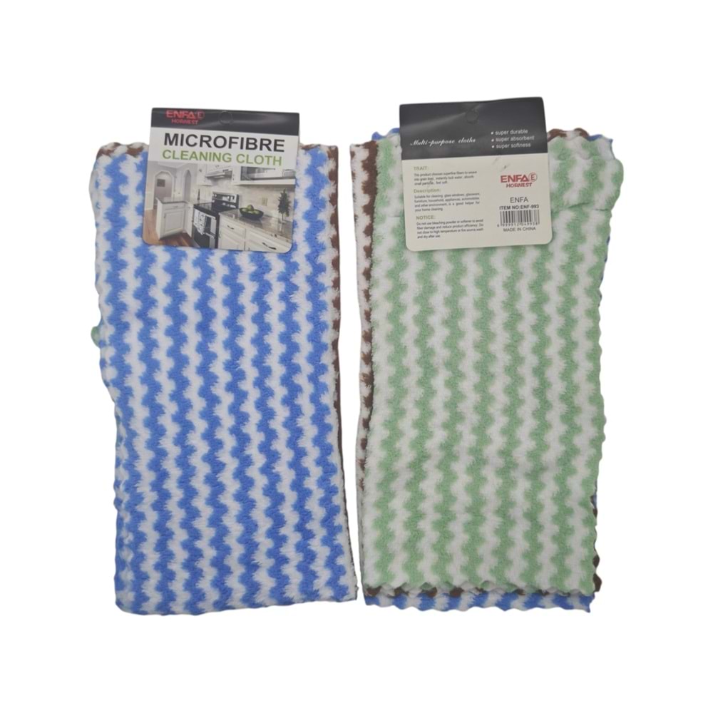 ENF-993 Enfa Hornest Mikrofiber Temizlik Bezi 3lü 30*30cm