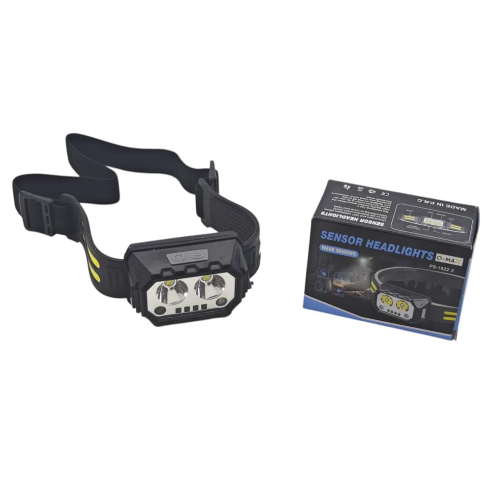 PS-1822-2 Q-Max Şarjlı Sensörlü Kafa Lambası