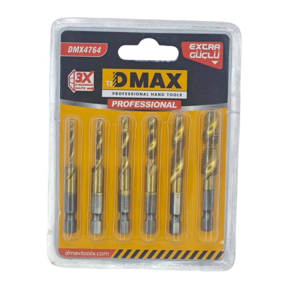 DMX4764 Dmax Matkap Uçlu Delme ve Dış Açma Seti 6prç