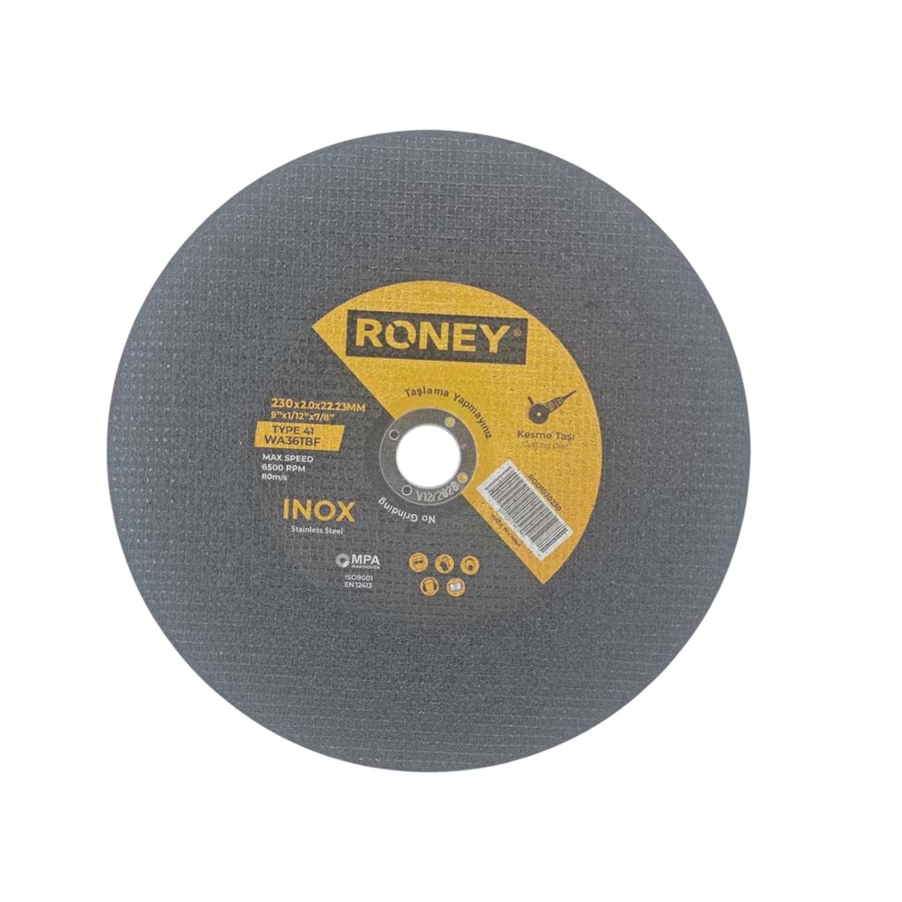 1020230 Roney WA36TBF İnox Kesici Taş 230*2mm