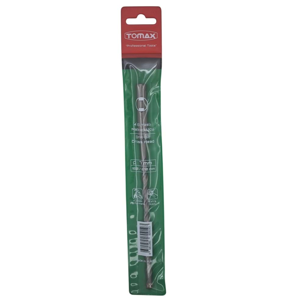 T-0919 Tomax SDS Elmaslı Matkap Ucu 7*210mm