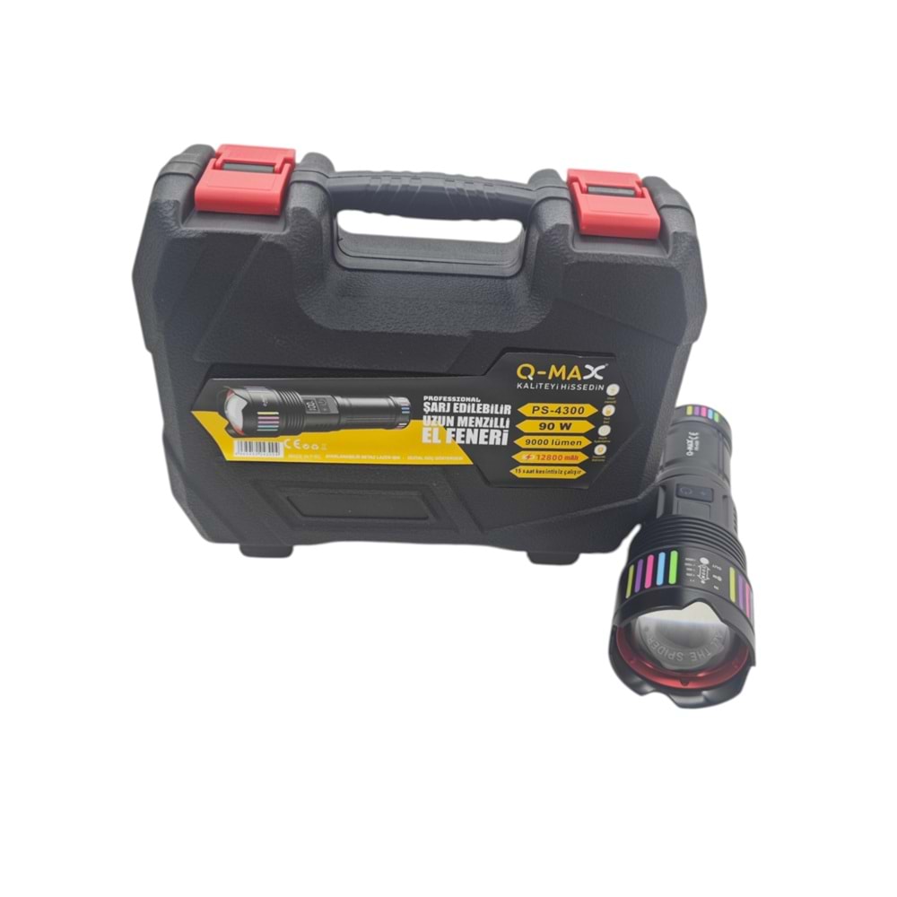 PS-4300 Q-Max 9000 Lümen 90W Zomlu Avcı Feneri