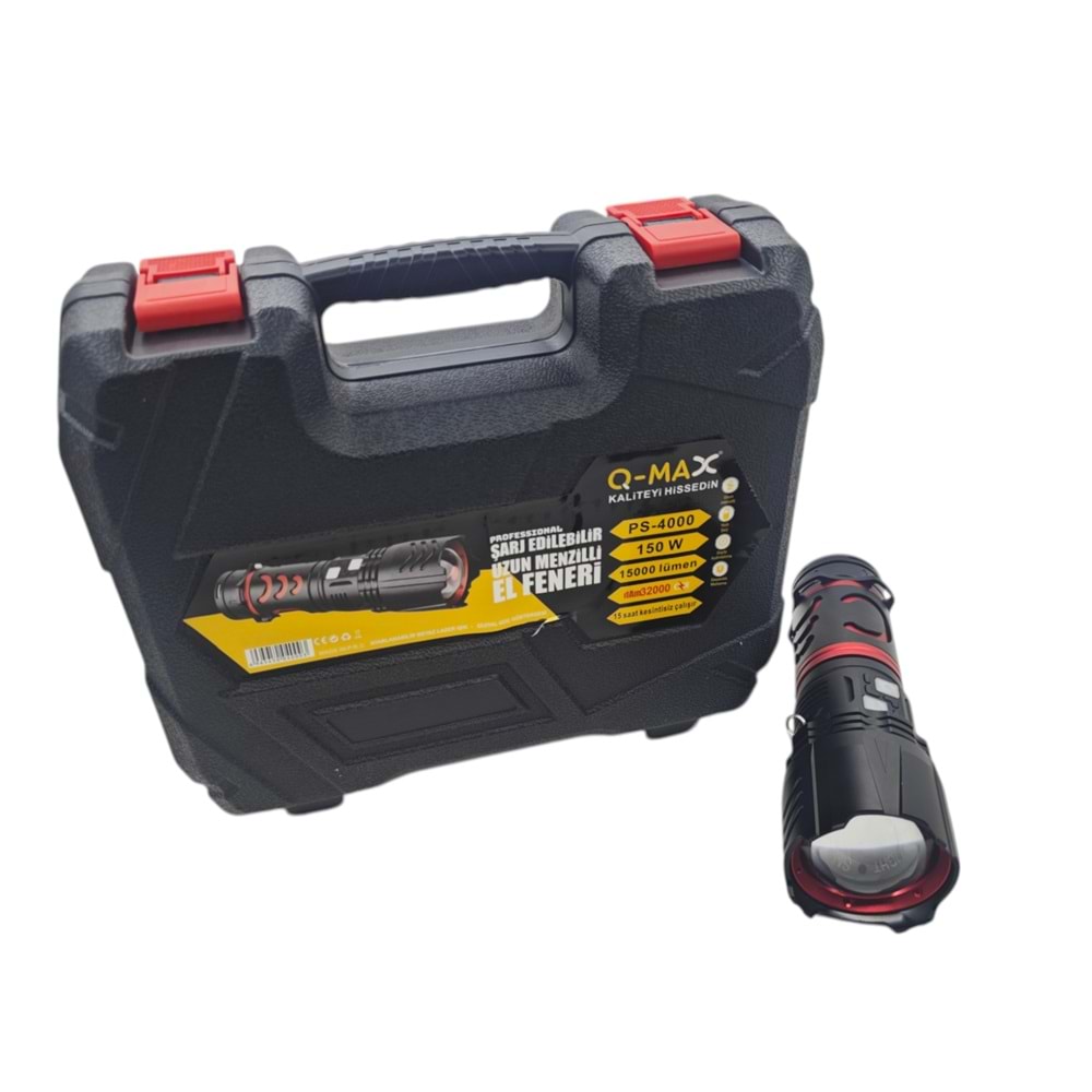PS-4000 Q-Max 15000 Lümen 150W Zomlu Avcı Feneri