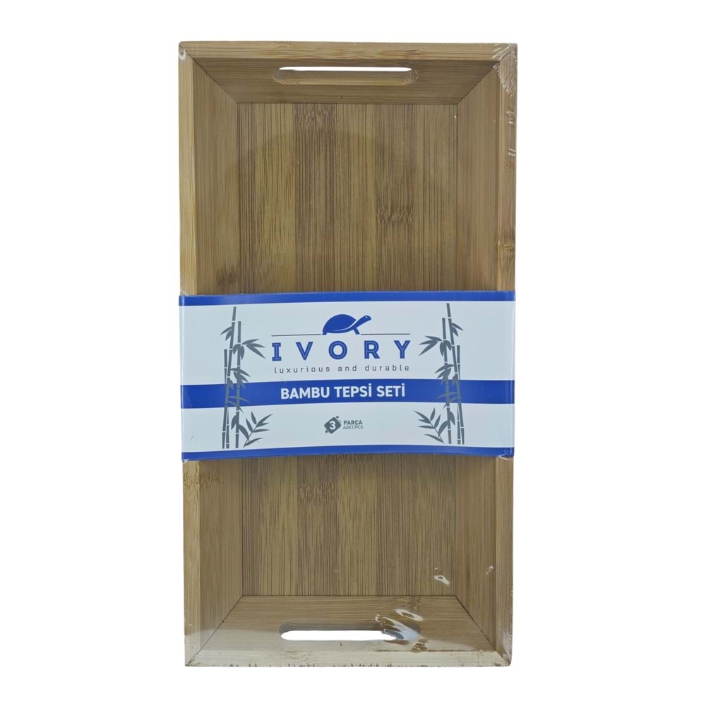 IVO-BMB155 İvory Bambu Sunum Tepsisi 30*16cm