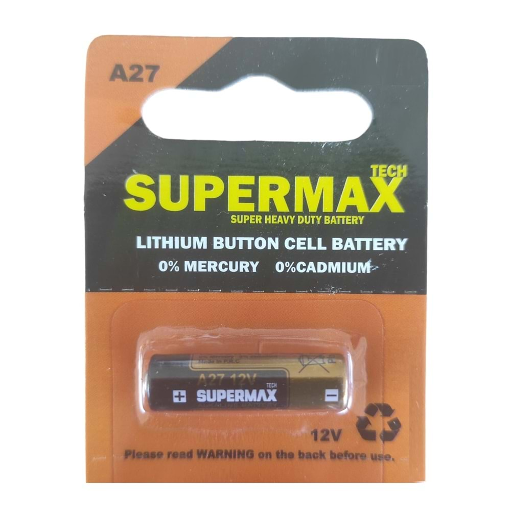 A27-5B Supermax 27A 12V Pil