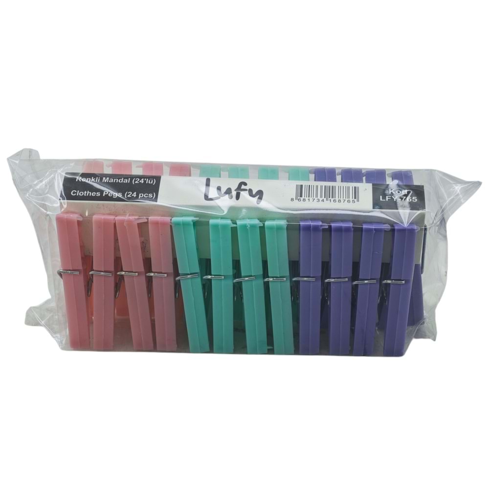 LFY-765 Lufy Plastik Renkli Mandal Mandal 24lü