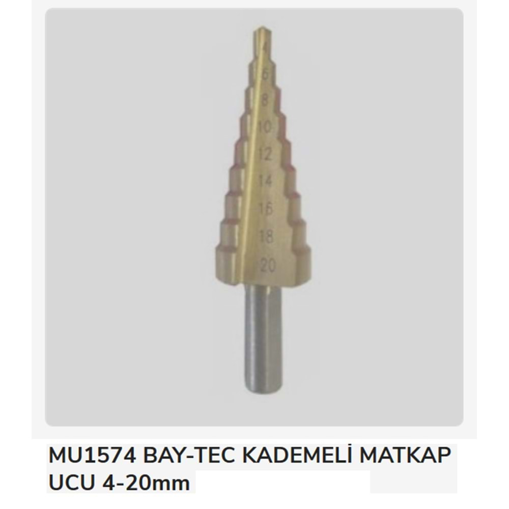 Mu1574 Bay-Tec Kademeli Matkap Ucu 4-20Mm