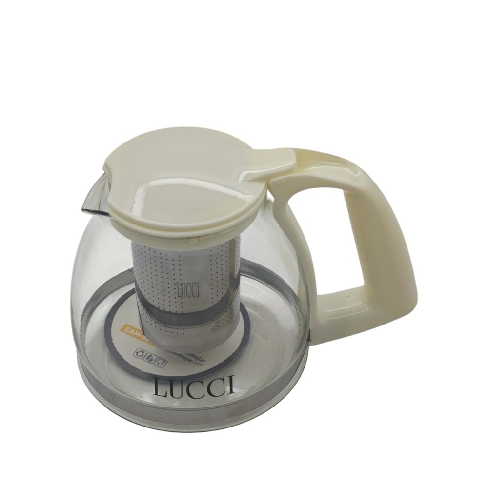 CAM-5695 Lucci Süzgeçli Cam Demlik 900ml