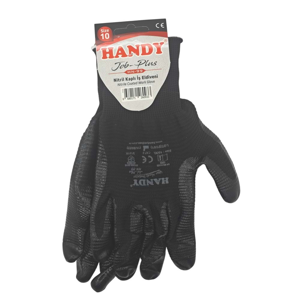 HN-99 Handy Tob-Plus Nitril Kaplı İş Eldiveni 10