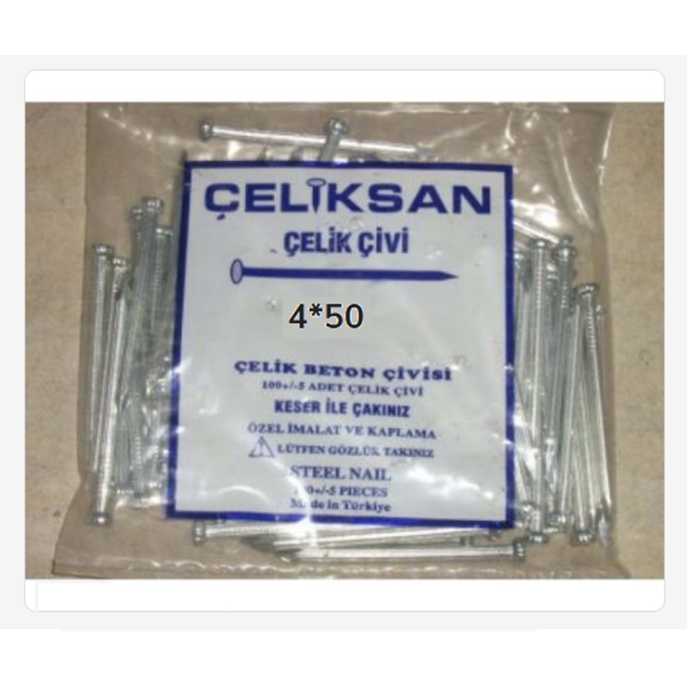 018051 Çeliksan Çelik Çivi 4*50 (Beton)