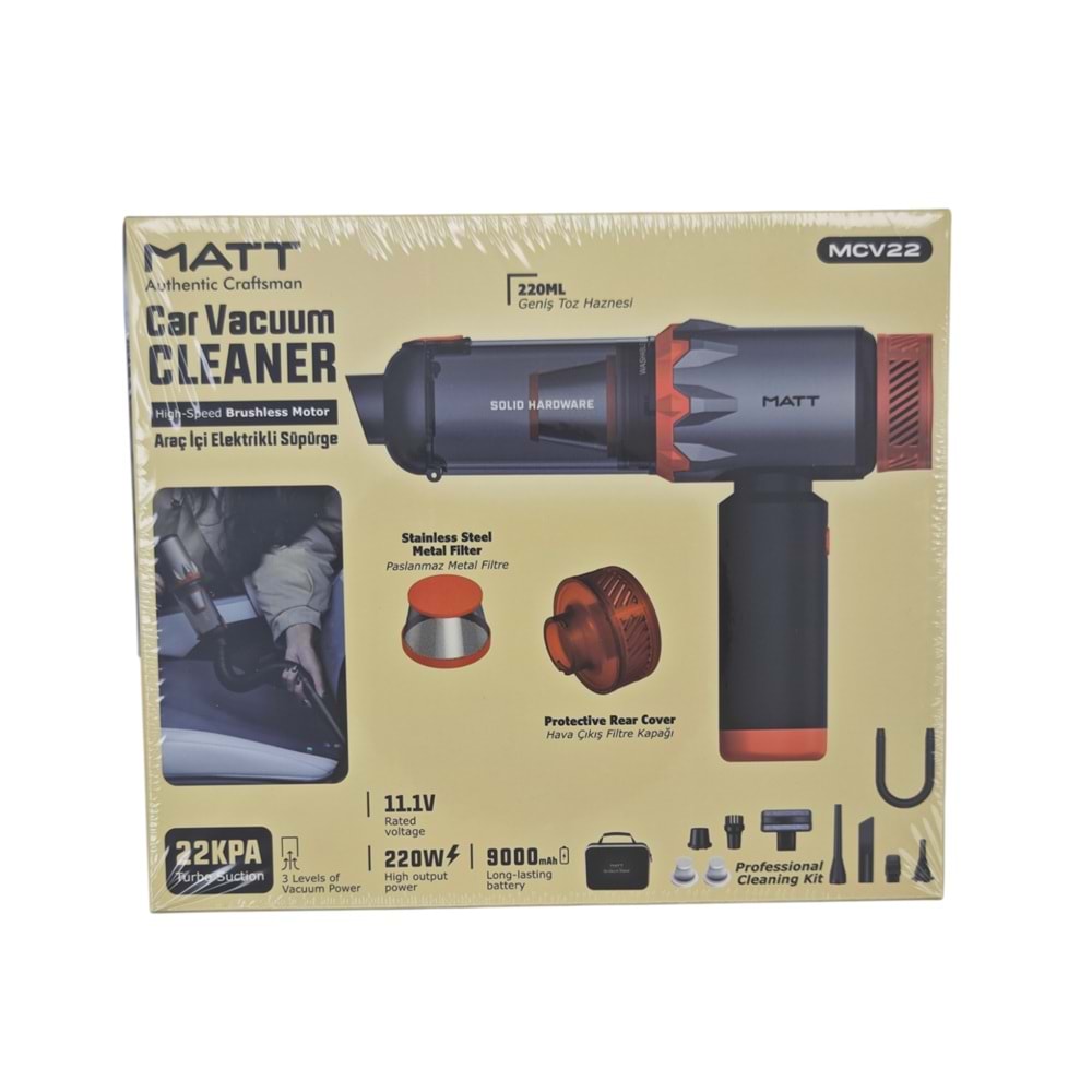 MCV22 Matt 12V 220W Şarjlı Süpürge
