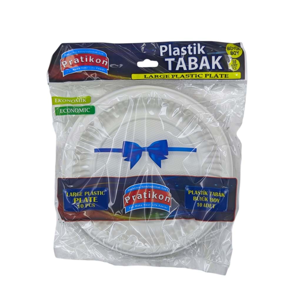 PR1144 Pratikon Plastik Tabak 10lu - Büyük