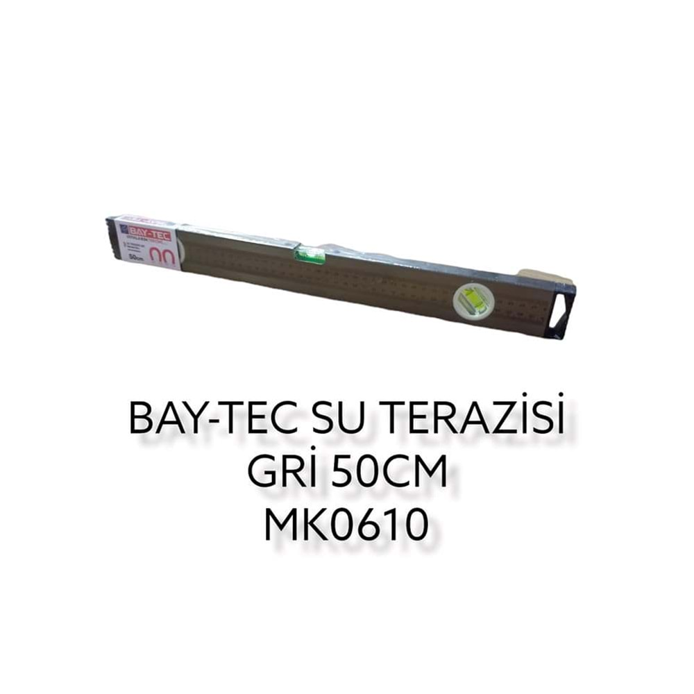 Mk0610 Bay-Tec Su Terazisi 50Cm - Gri - Miknatıslı