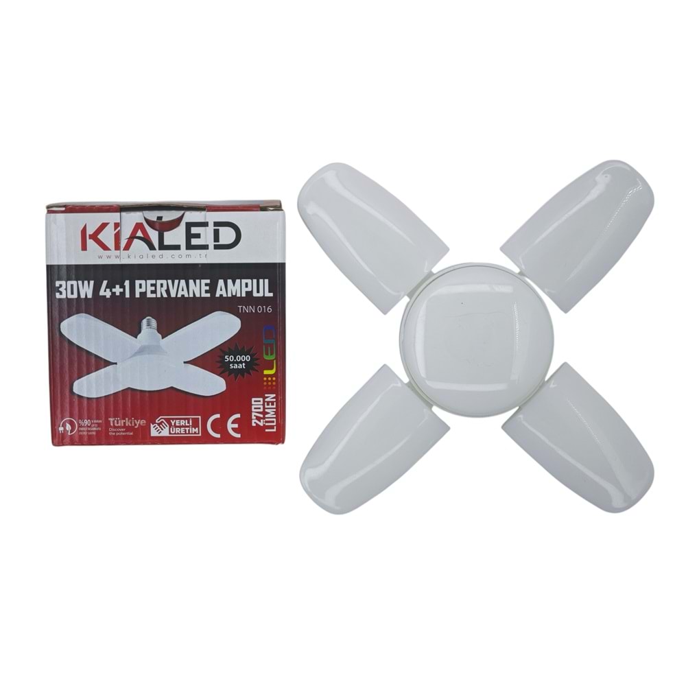 TNN 016 E27-30W Kia Led Mango 4+1 Pervane Ampul